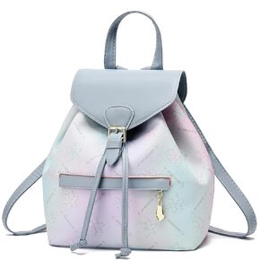 Ihayner Leather Ramentpack backpack for Women الأنيقة المطبوعة بالألوان المطبوعة حقيبة ظهر وظيفية متينة للسفر الأسود