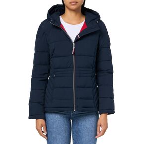 Tommy Hilfiger Women's Hooded Zip Front Short Packable Jacket