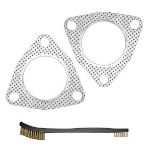 Strongthium 2.5 Inch Exhaust Gasket 3-Bolt 63.2mm Muffler Flange Header High Temperature w/Fire Ring Replacement 2 Pcs