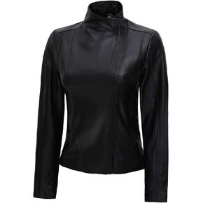 Decrum Leather Jacket Women - Real Lambskin Casual Leather Jackets for Women