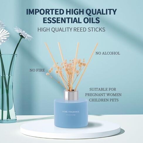 L'Odeur Vill 3 PCSK Reed Diffuser ، 4.06 أوقية (120 مل) اللافندر/الكتان/الفانيليا ، ناشر العطرية المعطرة مع 12 عصي الناشر الأسود ، معطر الهواء لحمام غرفة نوم المنزل in Kuwait