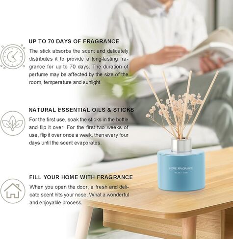 L'Odeur Vill 3 PCSK Reed Diffuser ، 4.06 أوقية (120 مل) اللافندر/الكتان/الفانيليا ، ناشر العطرية المعطرة مع 12 عصي الناشر الأسود ، معطر الهواء لحمام غرفة نوم المنزل in Kuwait