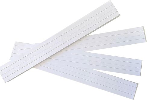 Unlined Sentence Strips - Thick Paper - 80lb Cardstock - 3 x 12 Inches, White, Pack of 100 - Ideal for Classrooms, Offices, or Homes in Saudi Arabia