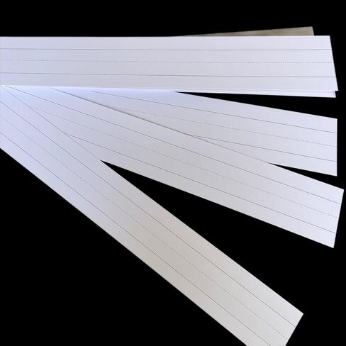 Unlined Sentence Strips - Thick Paper - 80lb Cardstock - 3 x 12 Inches, White, Pack of 100 - Ideal for Classrooms, Offices, or Homes in Saudi Arabia
