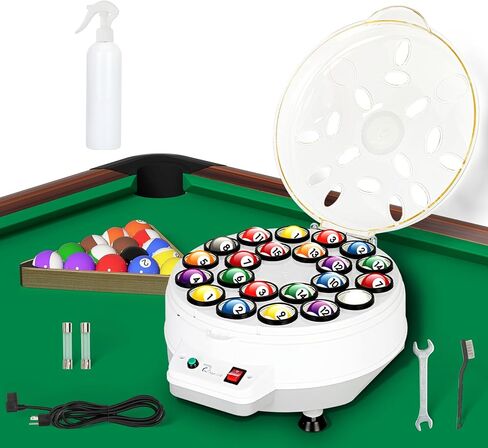 Upgraded Billiard Ball Cleaner and Polisher, Billiard Ball Cleaner, Pool Ball Cleaner for 16 Billiard and Snooker, Balls British and American Dual Use 110V, Automatic Pool Ball Cleaner in Saudi Arabia