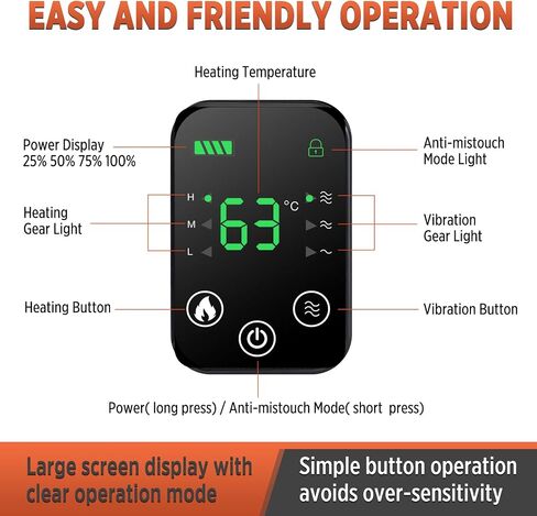 Cordless Knee Massager with Heat and Vibration, Knee Heating Pad for Knee, Heated Knee Brace, Heated Knee Massager, Heated Knee Wrap, Electric Knee Massage Black 1 Pack in Saudi Arabia
