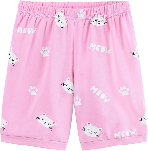DDSOL Toddler Girls Pajamas Kids Summer Sleepwear Sets 2 Pieces Jammies Crew Neck for 2-7 Years in Saudi Arabia