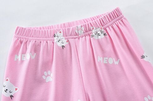 DDSOL Toddler Girls Pajamas Kids Summer Sleepwear Sets 2 Pieces Jammies Crew Neck for 2-7 Years in Saudi Arabia
