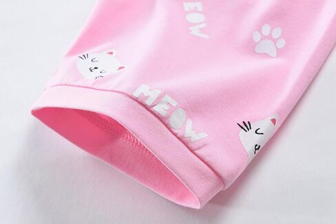 DDSOL Toddler Girls Pajamas Kids Summer Sleepwear Sets 2 Pieces Jammies Crew Neck for 2-7 Years in Saudi Arabia