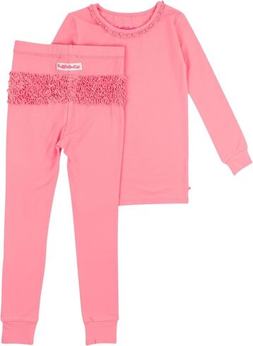 Rufflebutts Toddler/Big Girls Modal Blend Blend Long Sleeve Pajama set in Kuwait