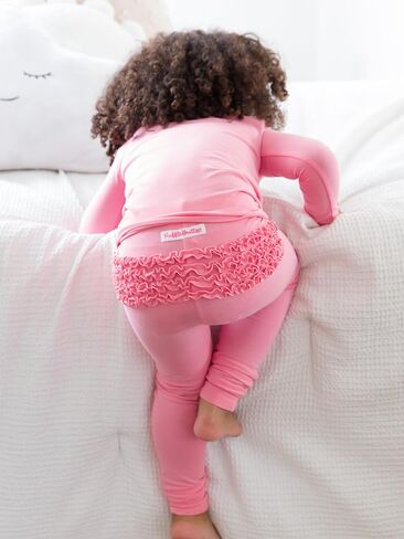 Rufflebutts Toddler/Big Girls Modal Blend Blend Long Sleeve Pajama set in Kuwait
