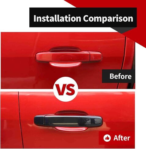 Voodonala for Chevy Colorado 2014-2022 Car Door خارج غطاء المقبض المتوافق مع Chevrolet Colorado GMC Canyon 2014-2022 (4pcs ، Black) in Kuwait