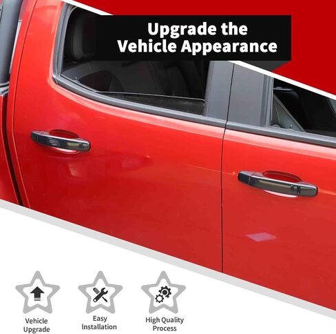 Voodonala for Chevy Colorado 2014-2022 Car Door خارج غطاء المقبض المتوافق مع Chevrolet Colorado GMC Canyon 2014-2022 (4pcs ، Black) in Kuwait