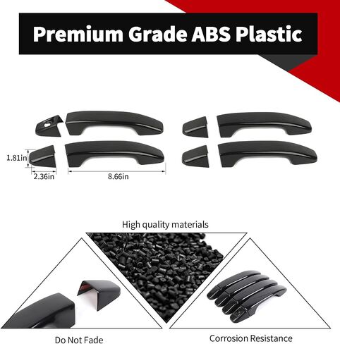 Voodonala for Chevy Colorado 2014-2022 Car Door خارج غطاء المقبض المتوافق مع Chevrolet Colorado GMC Canyon 2014-2022 (4pcs ، Black) in Kuwait
