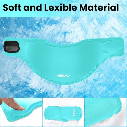 iTHERAU Neck Ice Pack Wrap Gel, Cooling Pad for Cervical and Shoulder, Cold & Hot Compress, Neck Relief Wraps, Flexible Ice Packs for Injuries Reusable, Pain Relief, Swelling, Office Pressure in Saudi Arabia