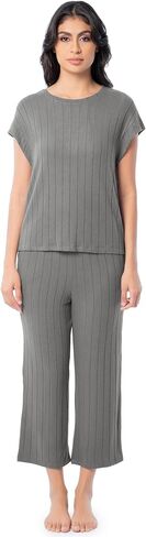 Fruit of the Loom Women's Dolman Sleeve and Cropped Pant Sleep Set in Saudi Arabia