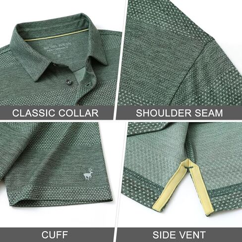 قمصان الجولف روان للرجال جاف ملاءمة الأكمام قصيرة الرطوبة الرطبة in Kuwait