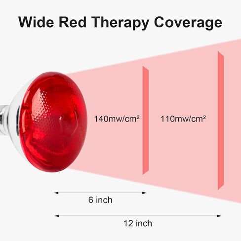 Infrared Bulb Heat Lamp, Red Light Therapy Heat Bulbs, Infrared Light Bulb for Body Suitable for E26/E27 Socket in Saudi Arabia