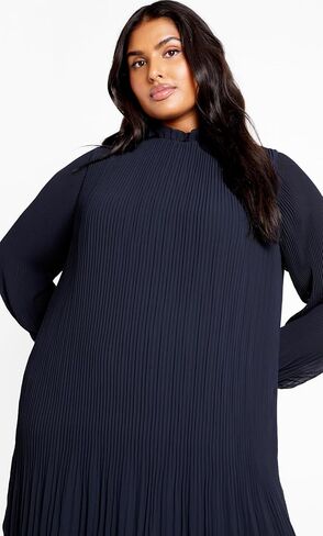 City Chic Women's Plus Size Pleat Ruffle Dress in Saudi Arabia