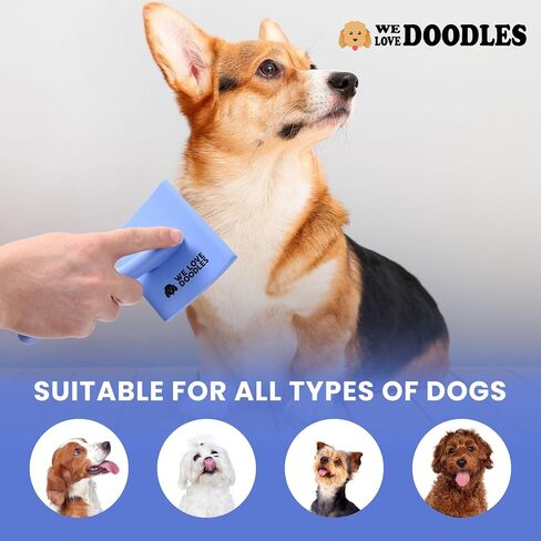 Large Slicker Brush & Slicker Brush Cleaner | Dog Doodle Brush for Grooming Pet Hair | Poodle Brush for Shedding | Long Haired Dogs | Goldendoodle Long Brush for Dogs (Large) [We Love Doodles] in Saudi Arabia