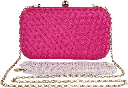HUANG ZHUANG Handmade Woven Fabric Clutch Purse for Women Artificial Silk Crossbody handbag Banquet Dress Evening Bags in Saudi Arabia
