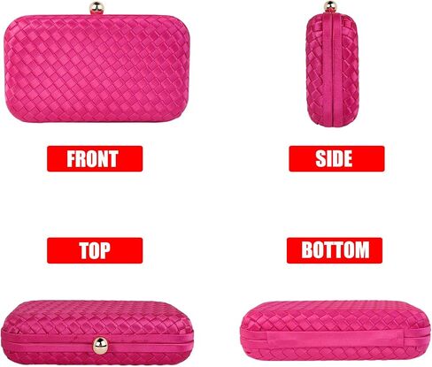 HUANG ZHUANG Handmade Woven Fabric Clutch Purse for Women Artificial Silk Crossbody handbag Banquet Dress Evening Bags in Saudi Arabia