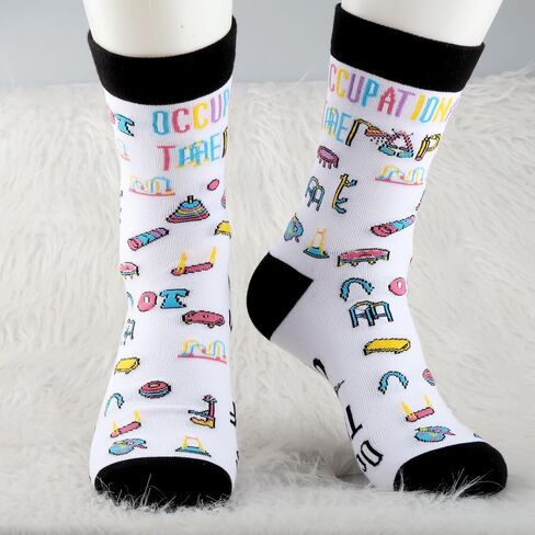 MBMSO 2 Pairs Occupational Therapist Gifts Socks OT Appreciation Gifts Occupational Therapy Socks OT Graduation Gift OT Month in Saudi Arabia
