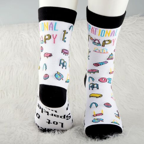 MBMSO 2 Pairs Occupational Therapist Gifts Socks OT Appreciation Gifts Occupational Therapy Socks OT Graduation Gift OT Month in Saudi Arabia