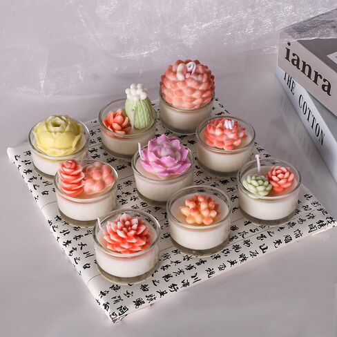 Peony Silicone Mold,2PCS Candle Molds for Candle Making,3D Peony Flower Resin Candle Soap Silicone Molds in Kuwait