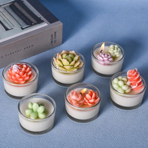 Peony Silicone Mold,2PCS Candle Molds for Candle Making,3D Peony Flower Resin Candle Soap Silicone Molds in Kuwait