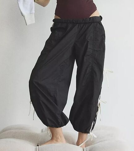 OPCAKM Women's Baggy Pants Elastic Waist Striped Track Sweatpants Parachute Pants in Saudi Arabia