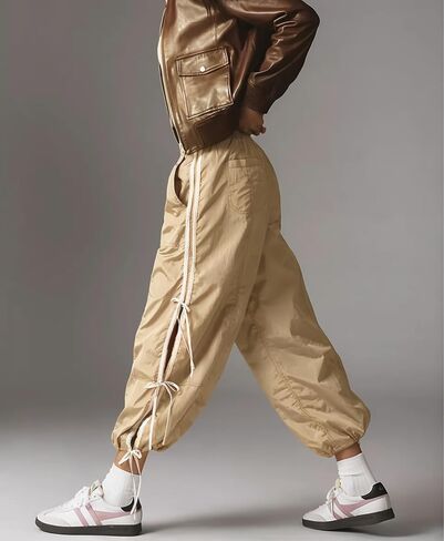 OPCAKM Women's Baggy Pants Elastic Waist Striped Track Sweatpants Parachute Pants in Saudi Arabia