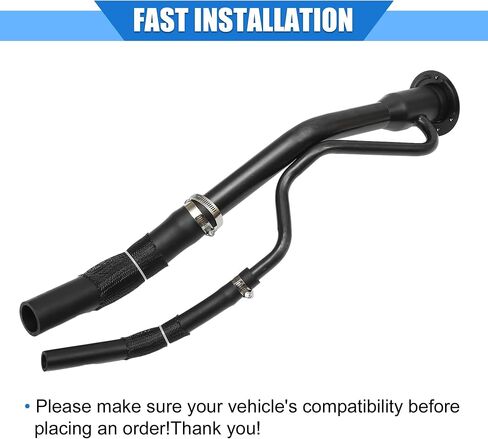 حشو خزان الوقود عنق متوافق مع Ford F-150 1997-1998 لفورد F-250 1997-1998 ، خرطوم دبابة الوقود الخلفي المعدني المعدني الأسود. in Saudi Arabia