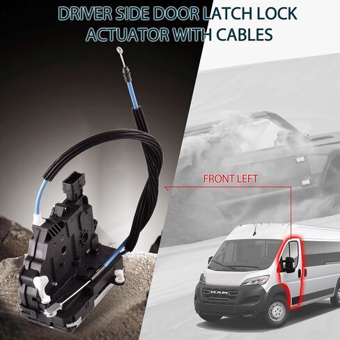 Sliding Door Lock Actuator Compatible for Ram Promaster 1500 2500 3500 2014-2018 Passenger Side Sliding Door Latch Actuator Cable Assembly 68226180AB 68226180AC 68226180AD in Kuwait