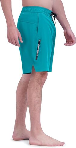 Spyder Men's Standard Swim Trunks, Stretch, Quick-Dry, 9" Inseam Board Shorts, UPF+, Pockets, Brief Liner in Kuwait
