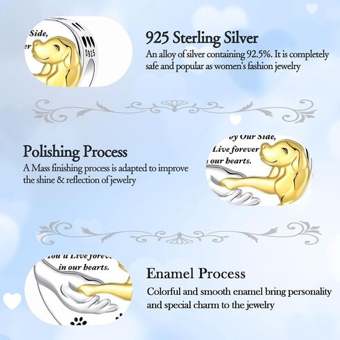 925 Sterling Silver Charm Fits Women's Charms Bracelet & Necklace Valentine's Day Mother's Day Jewelry Gifts for Women in Saudi Arabia