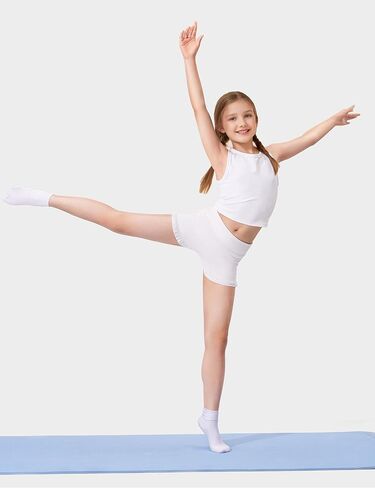 Hasmes Girls Dance Shulk Shulk Shorts High Pherced Yoga Running Shorts Phicout Gymotics 5-14y in Kuwait