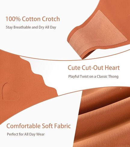Seamless Thongs for Women Sexy Low Rise Underwear No Show Wave Edges Breathable Soft Stretch Cute Thong 6 Packs S-XL in Saudi Arabia