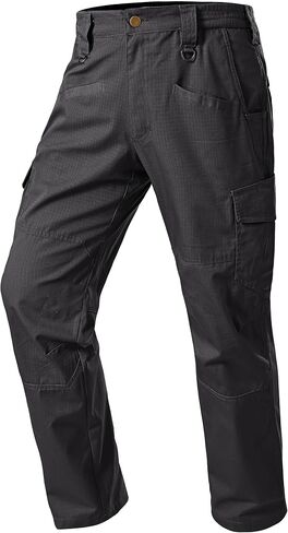 Mens Work Pants Cargo Tactical Construction for Men Ripstop Waterproof Lightweight Outdoor Hiking with Pockets in Kuwait