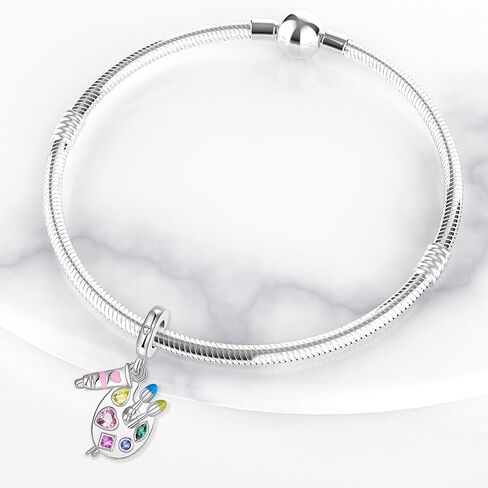 925 Sterling Silver Charm Fits Women's Charms Bracelet & Necklace Valentine's Day Mother's Day Jewelry Gifts for Women in Kuwait