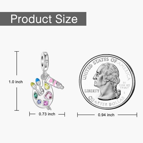 925 Sterling Silver Charm Fits Women's Charms Bracelet & Necklace Valentine's Day Mother's Day Jewelry Gifts for Women in Kuwait