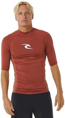Rip Curl Men's Waves UPF 50 Performance Short Sleeve Rashguard in Saudi Arabia