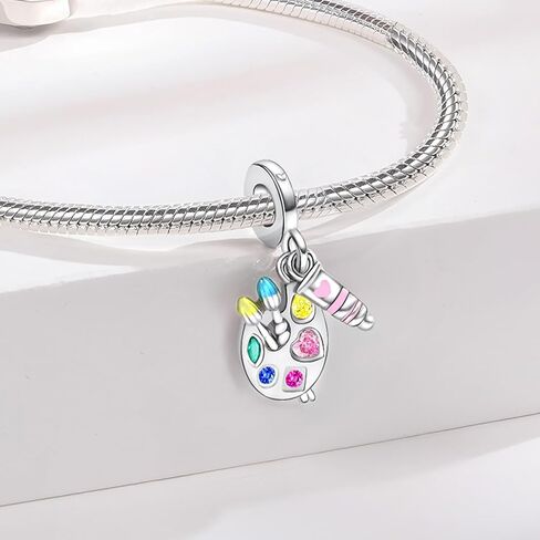925 Sterling Silver Charm Fits Women's Charms Bracelet & Necklace Valentine's Day Mother's Day Jewelry Gifts for Women in Kuwait