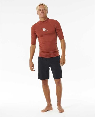 Rip Curl Men's Waves UPF 50 Performance Short Sleeve Rashguard in Saudi Arabia