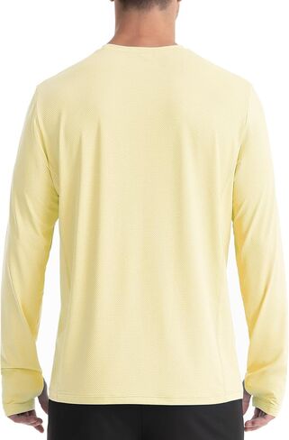 Mens UPF 50+ Sun Protection Shirts, UV Long Sleeve Swim Rash Guard for Hiking Running Fishing Quick Dry Lightweight in Saudi Arabia