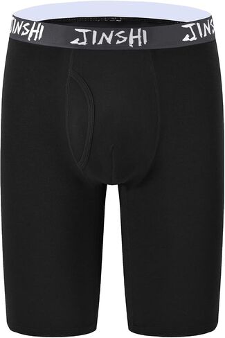 JINSHI Men's Underwear Boxer Briefs Long Leg Underpants 3Pack Soft Comfy in Saudi Arabia