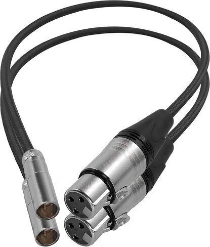 KONDOR BLUE 16" Mini XLR Male to XLR Female Audio Cable BLACKMAGIC Pocket 4K Camera Video Assist 4K Sharp 8K. 3 Pin XLR Adapter Microphones Mixers. (16" | 2 Pack) in Kuwait