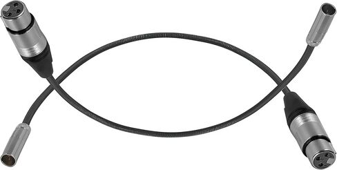 KONDOR BLUE 16" Mini XLR Male to XLR Female Audio Cable BLACKMAGIC Pocket 4K Camera Video Assist 4K Sharp 8K. 3 Pin XLR Adapter Microphones Mixers. (16" | 2 Pack) in Kuwait