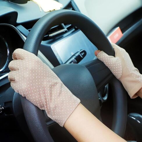النساء UV-Sun-Cremeter-Gloves Sunblocklock بدون انزلاق قفازات في الهواء الطلق الصيفية in Kuwait