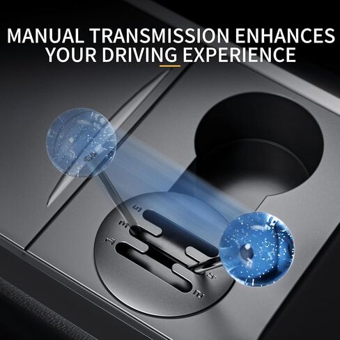 Cup Holder Shifter for Tesla Model 3, Model Y Accessories, Creative Fidget Toy, Manual Gear Stick Control Sense, Rediscover Mechanical Feel, Black in Saudi Arabia